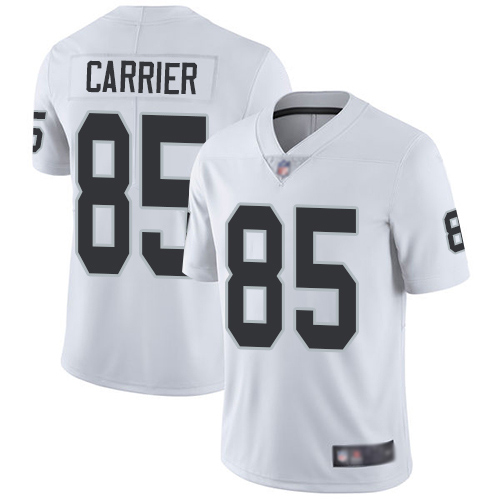 Men Oakland Raiders Limited White Derek Carrier Road Jersey NFL Football 85 Vapor Untouchable Jersey